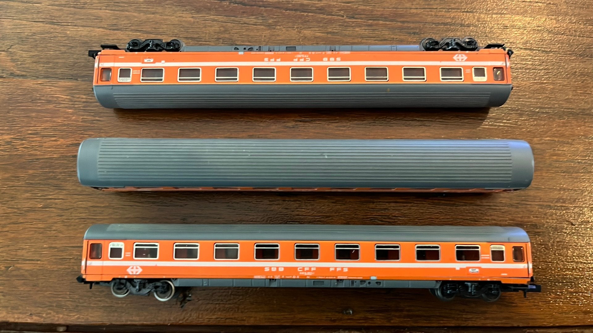 Trix Minitrix 3106 Eurofima 1e klas SBB CFF FFS wagons (3), Gelijkstroom, Trix, Wagon, Ophalen of Verzenden