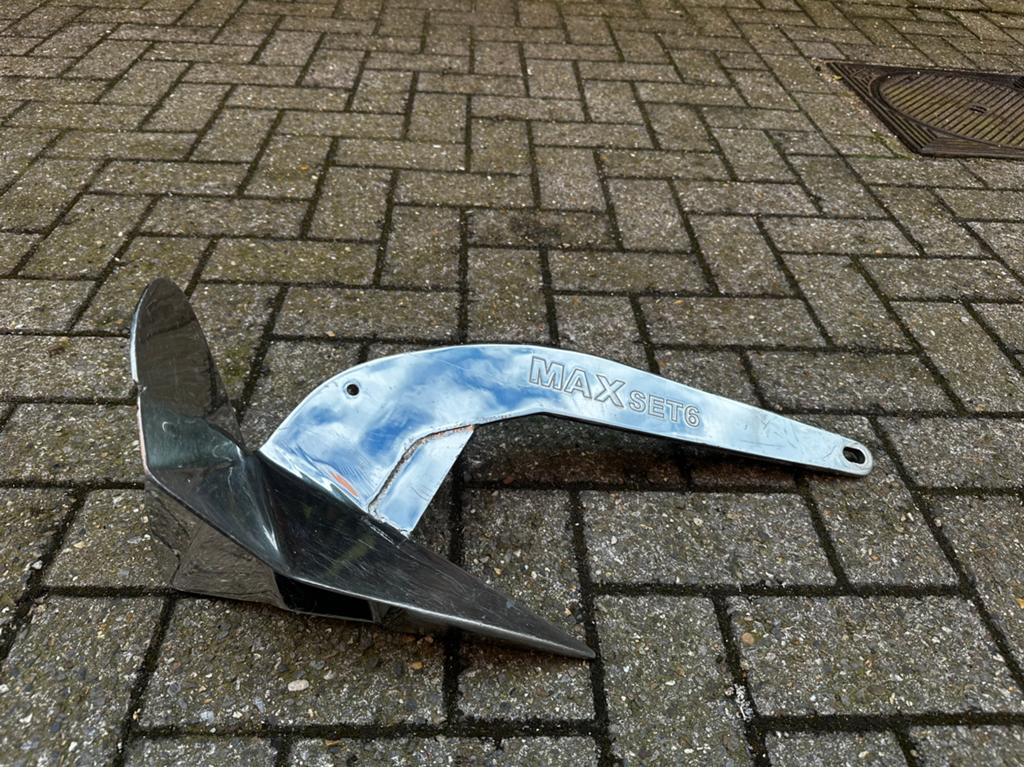 Maxset inox anker voor boot, Watersport en Boten, Bootonderdelen, Ankeren en Afmeren, Zeilboot of Motorboot, Ophalen