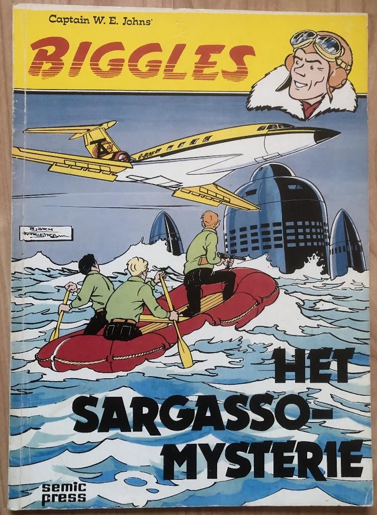 BIGGLES - HET SARGASSO-MYSTERIE - STRIPBOEK - 1977, Eén stripboek, Ophalen of Verzenden, Zo goed als nieuw