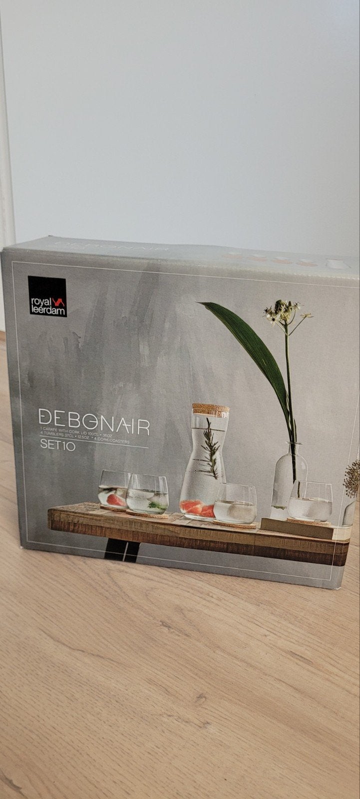 Royal Leerdam Debonair Set: Karaf met 4 glazen, Nieuw, Ophalen of Verzenden, Overige merken, Glas