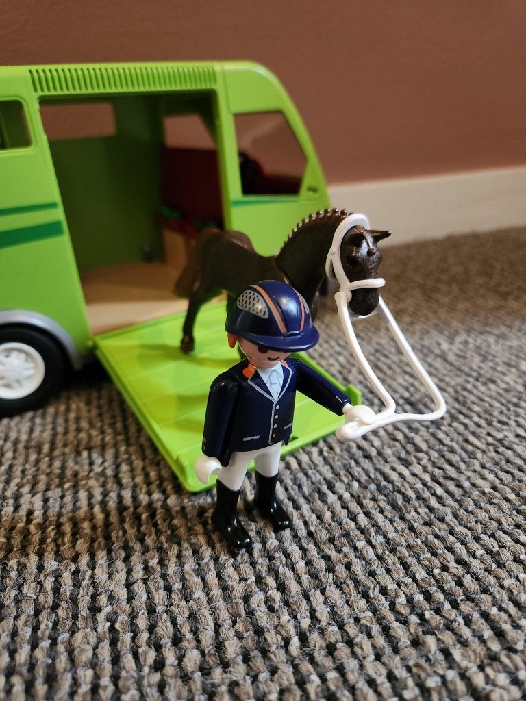 Playmobil Groene Paardenvrachtwagen, Kinderen en Baby's, Speelgoed | Playmobil, Gebruikt, Los playmobil, Ophalen of Verzenden