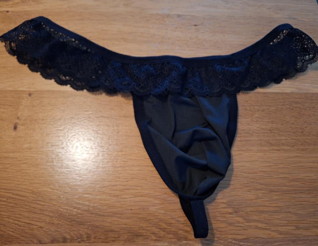 sexy herenstring maat xl, Verzenden, Zwart, Overige typen
