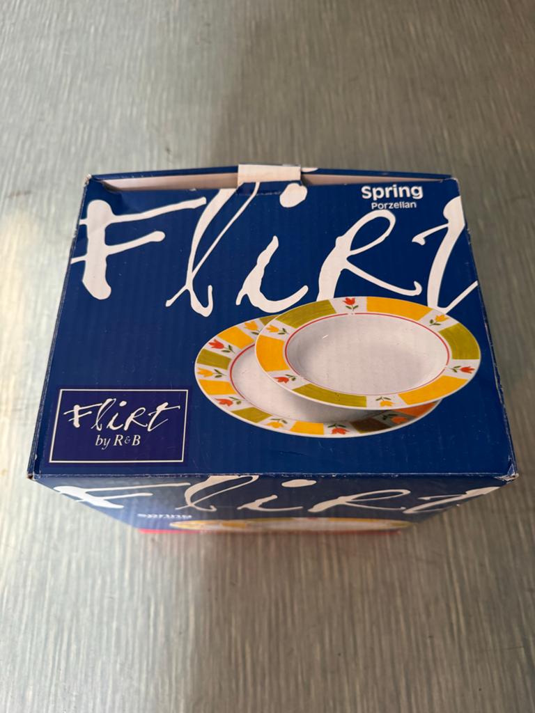 Flirt by R&B Spring Porselein 12-delig Dinerset, Ophalen, Nieuw