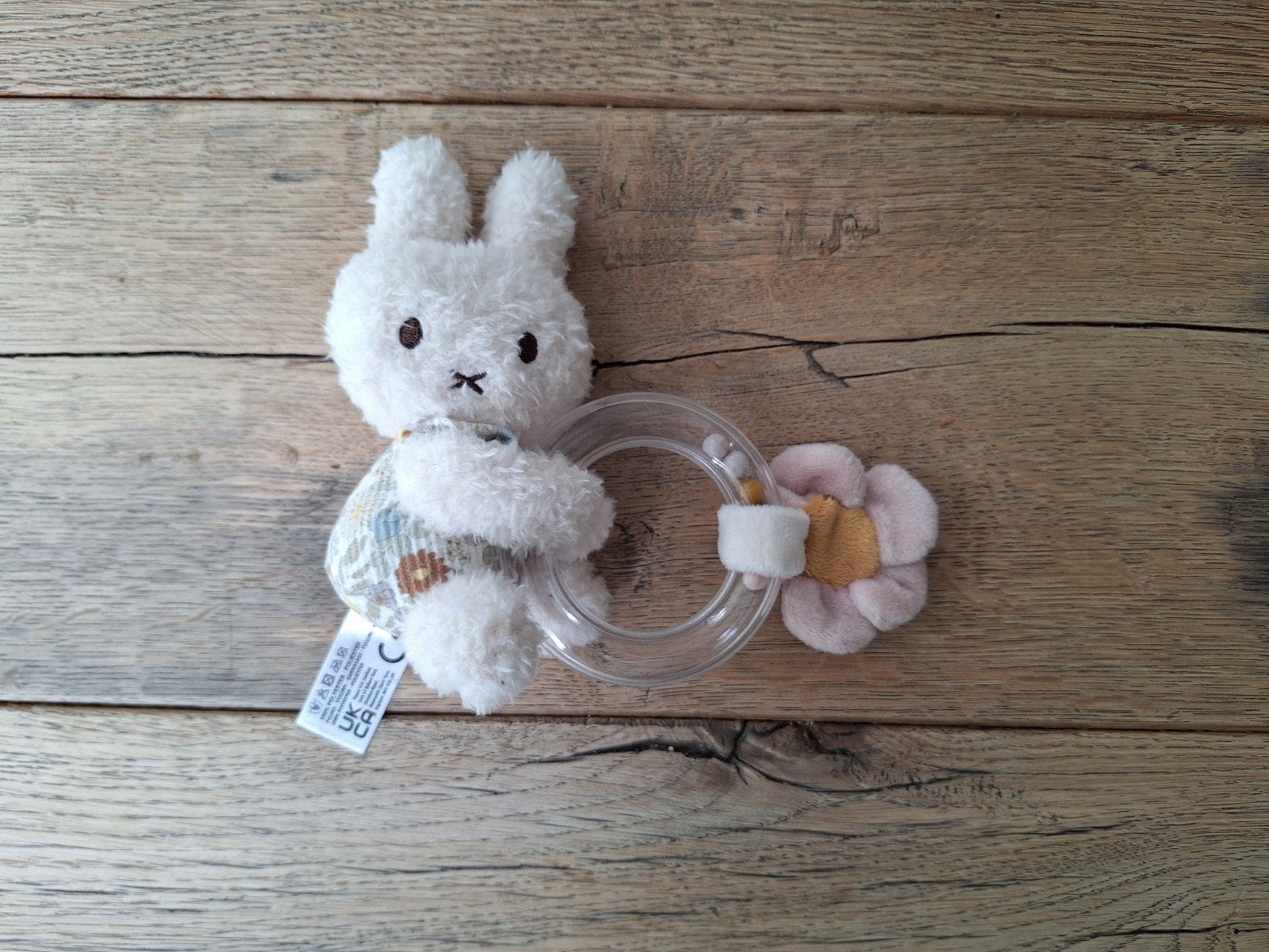 Rammelaar bijtring Nijntje Miffy x Little Dutch, Ophalen of Verzenden, Rammelaar