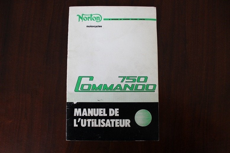 Norton 750 Commando manuel d'utilisateur instructie boekje, Motoren, Ophalen of Verzenden, Overige merken