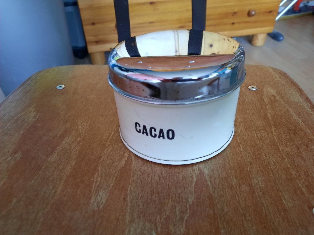 Brabantia blikje cacao, gebruikt, Verzamelen, Blikken, Ophalen of Verzenden, Gebruikt, Overige