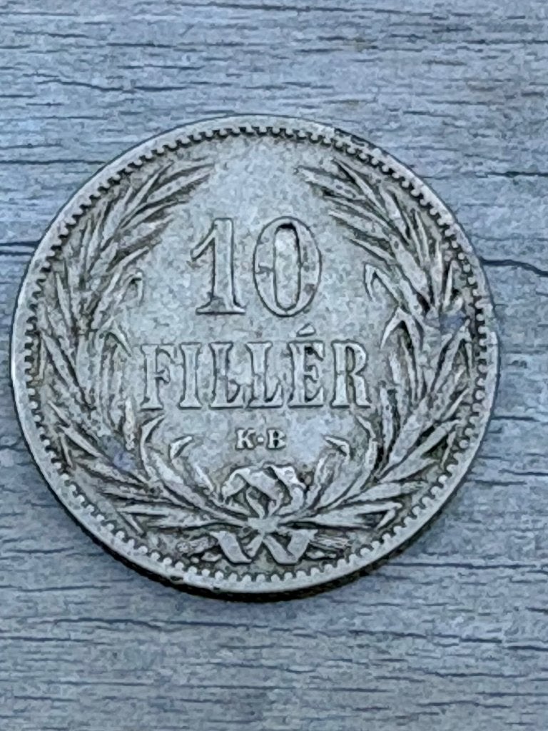 10 Filler 1894 Hongarije, Postzegels en Munten, Ophalen of Verzenden, Overige landen, Losse munt