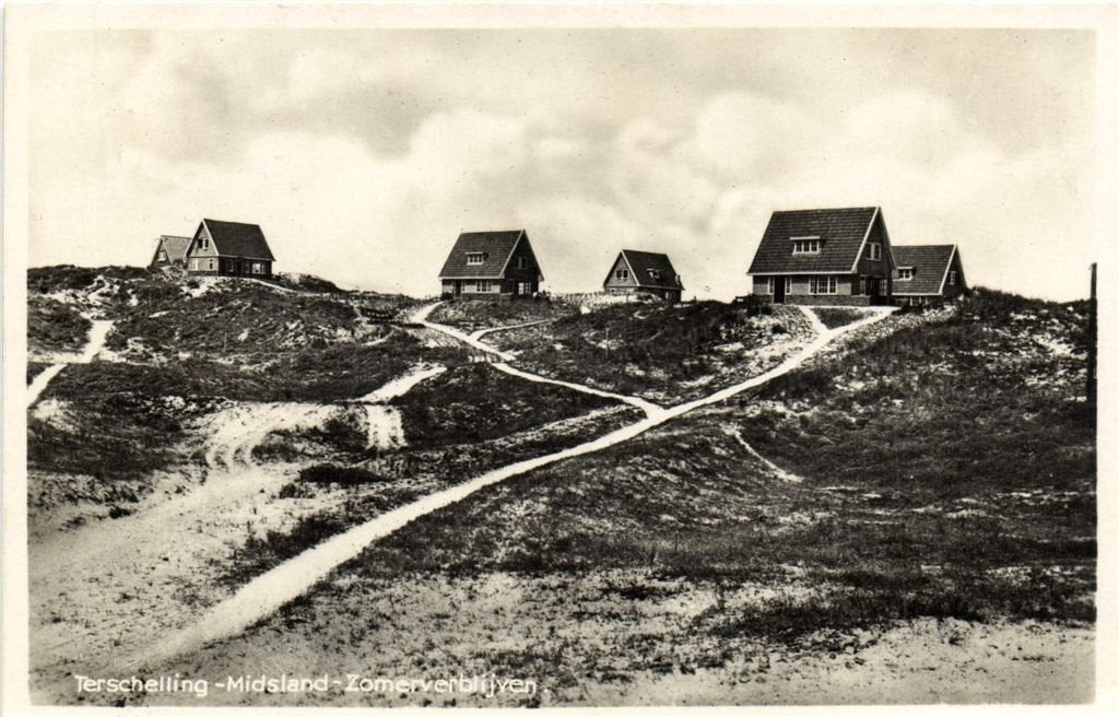 Terschelling - Midsland - Zomerverblijven. - ongelopen, Verzenden, 1940 tot 1960, Ongelopen, Friesland