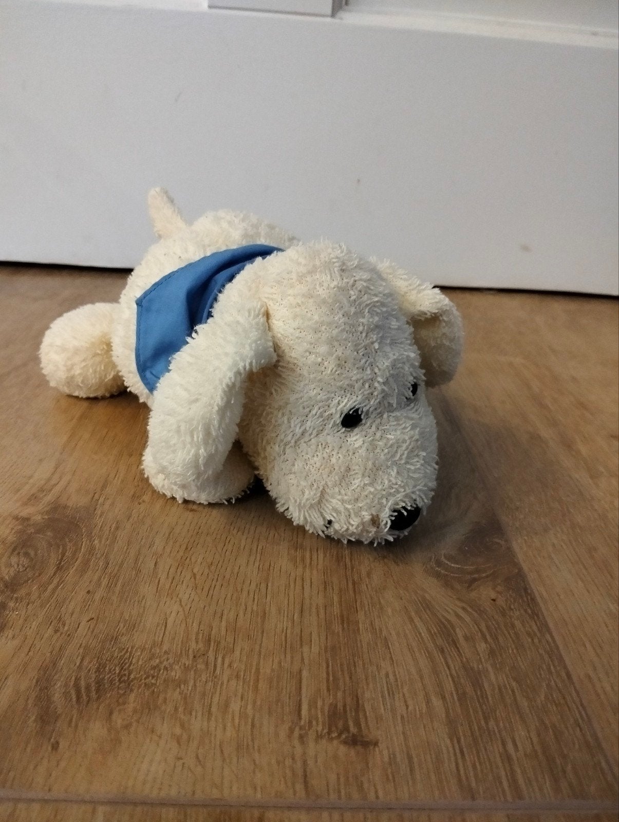 Janta / Steinbeck hondje met blauwe sjaal, kleine maat, Ophalen