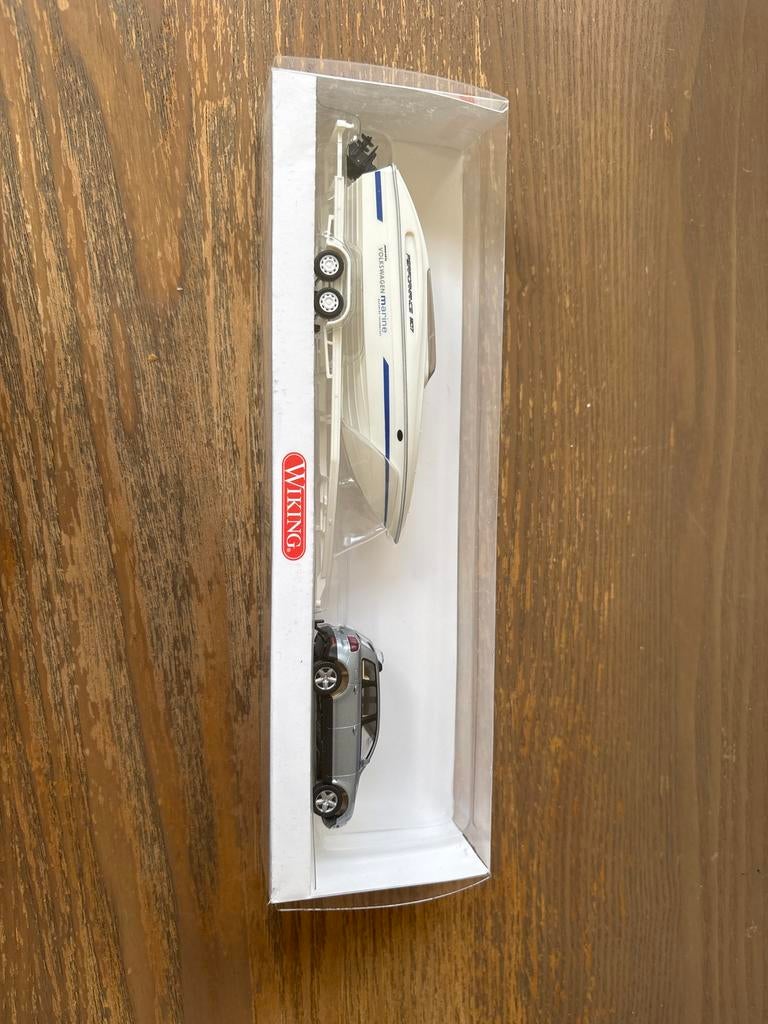 Wiking PKW met Trailer en Boot 1:87, Ophalen of Verzenden, Nieuw, Auto, Overige merken