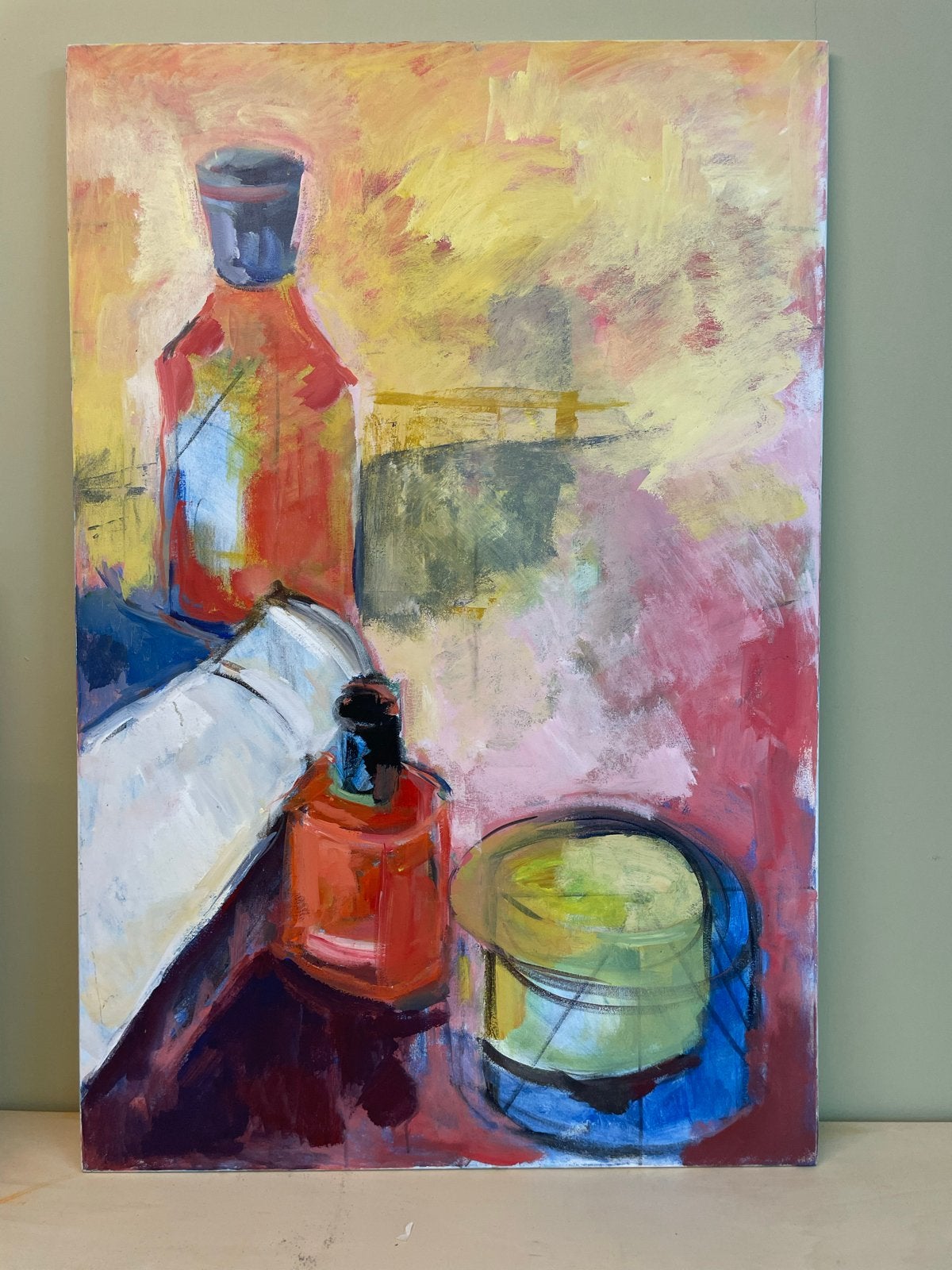 stilleven acrylverf op doek 80x120cm, Ophalen