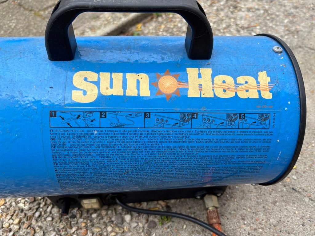 Sun Heat Gaskachel - Krachtige en draagbare verwarming, Huis en Inrichting, Kachels, Ophalen, Gebruikt, Gas, Vrijstaand