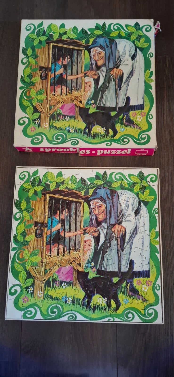 Retro / vintage sprookjes puzzel Hans en Grietje, Ophalen of Verzenden, Meer dan 50 stukjes, Gebruikt, 4 tot 6 jaar