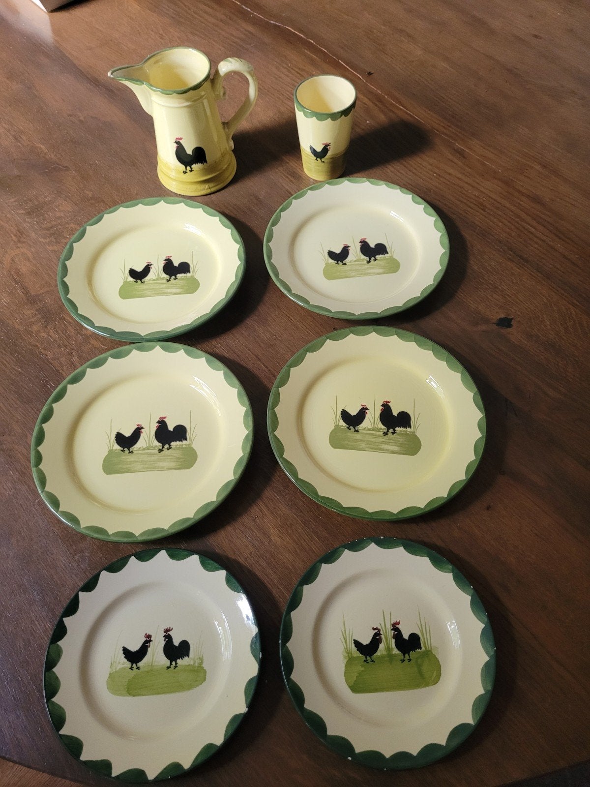 GERESERVEERD! Borden Zeller servies kip en haan, Ophalen of Verzenden