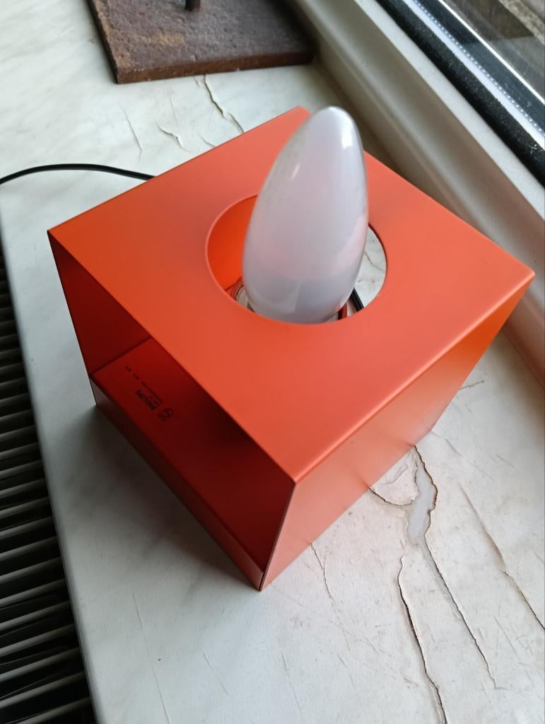 Philips tafellamp oranje, Ophalen of Verzenden, Metaal, Minder dan 50 cm
