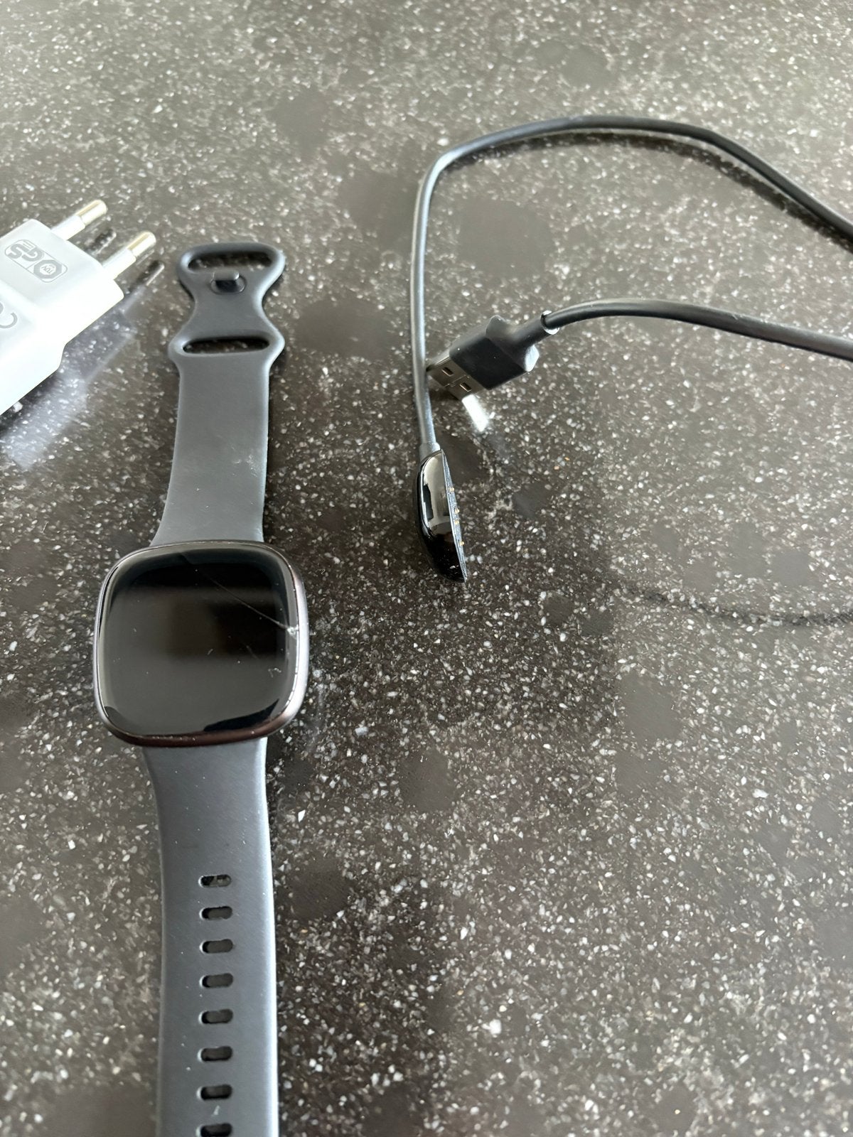 Fitbit Versa 3 Smartwatch met GPS - Zwart, Zwart, Ophalen of Verzenden, Waterdicht, Android