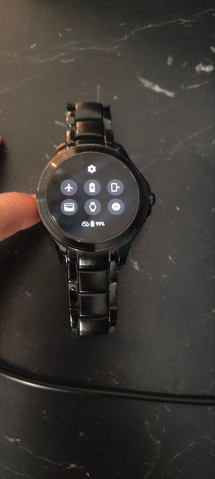 Emporio Armani Smartwatch met nieuwe oplader, Ophalen, Zwart, Emporio Armani, Zo goed als nieuw