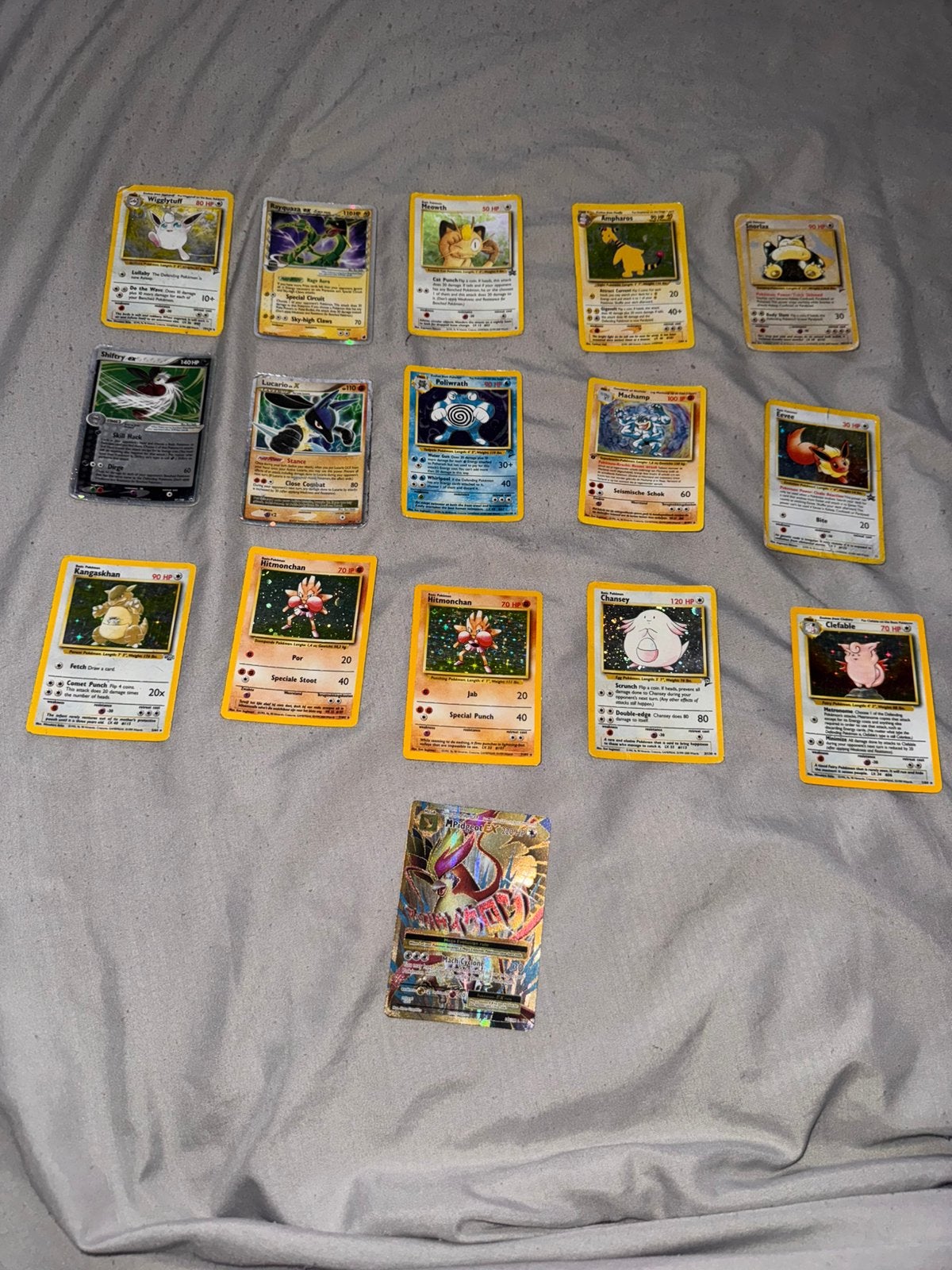 Pokemon kaarten / Rayquaza ex, Ophalen of Verzenden, Gebruikt, Meerdere kaarten
