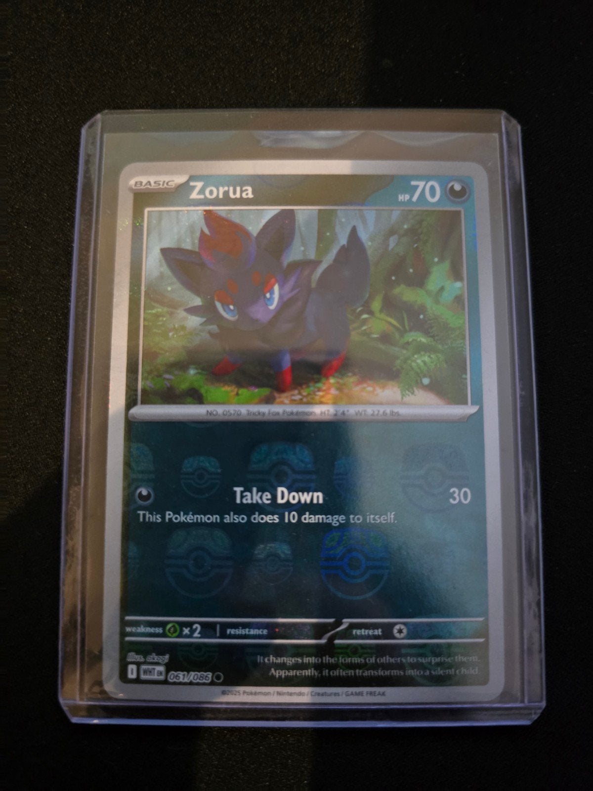 Zorua White Flare 061/086 Masterball Rare, Ophalen of Verzenden, Zo goed als nieuw