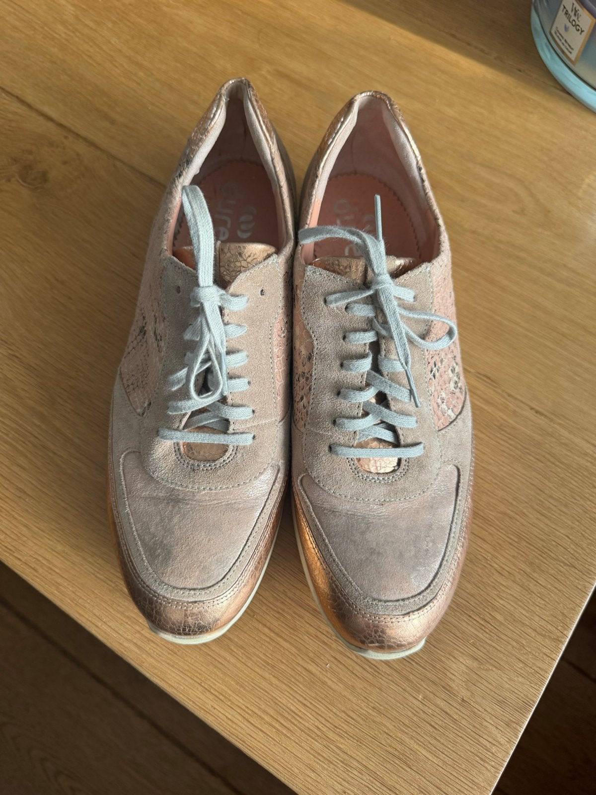 Durea sneakers roze/brons maat 39, Ophalen of Verzenden, Gedragen, Roze, Sneakers of Gympen