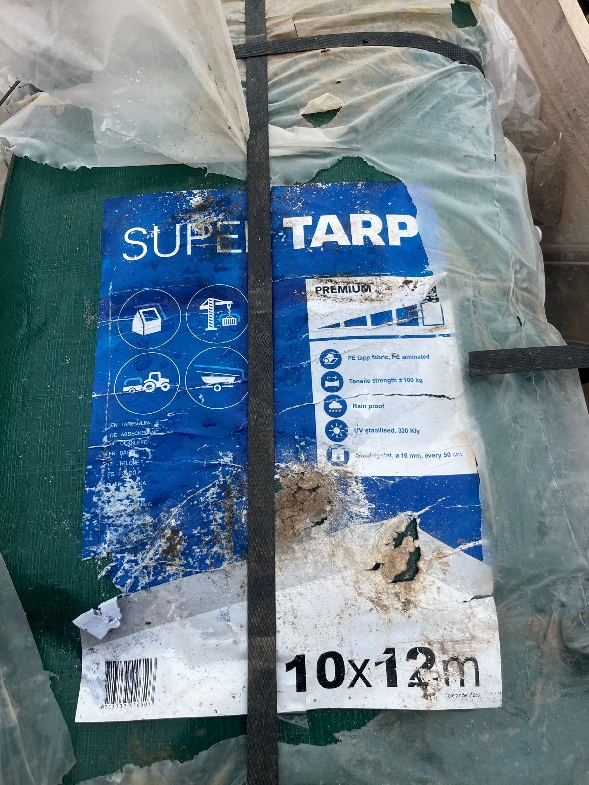 3 x Super Tarp Premium Zeil 10x12m - Nieuw, Ophalen of Verzenden, Nieuw, 15 m² of meer, Zeil