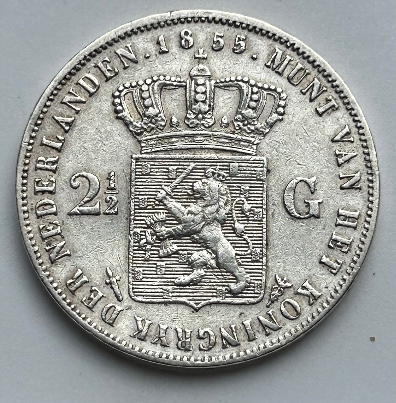 Rijksdaalder 1855, Ophalen of Verzenden, Koning Willem III, 2½ gulden