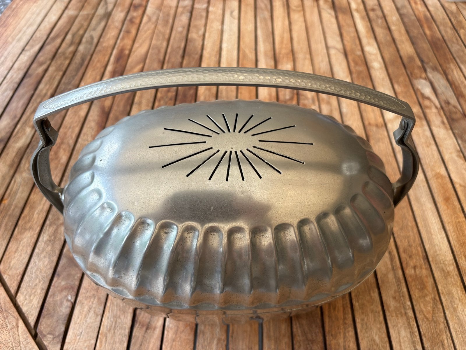 Vintage Metawa Holland Metalen Theemuts met Fluweel, Ophalen of Verzenden