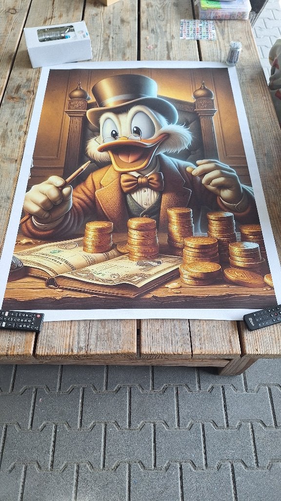 Super mooie Canvas MCDuck Scrooge Mc Duck Dagobert Duck, Complete serie of reeks, Ophalen of Verzenden, Nieuw