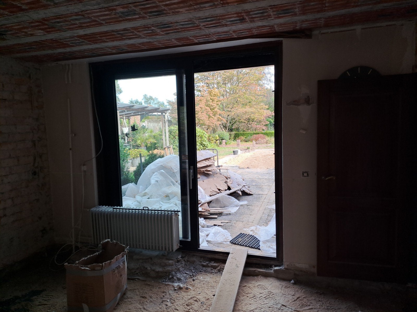 schuifpui aluminium  240-240CM, Doe-het-zelf en Verbouw, Ophalen, Gebruikt, 225 cm of meer, Aluminium