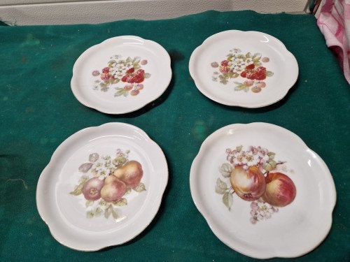 ontbijtborden fruit vintage, Ophalen of Verzenden