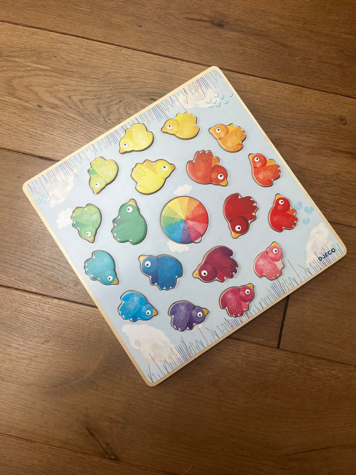 Houten puzzel Vogeltjes, Djeco, Ophalen, Zo goed als nieuw, Jongen of Meisje