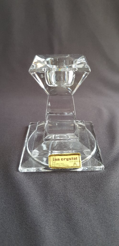 Kandelaar, Inn crystal, vintage, Ophalen of Verzenden, Kristal