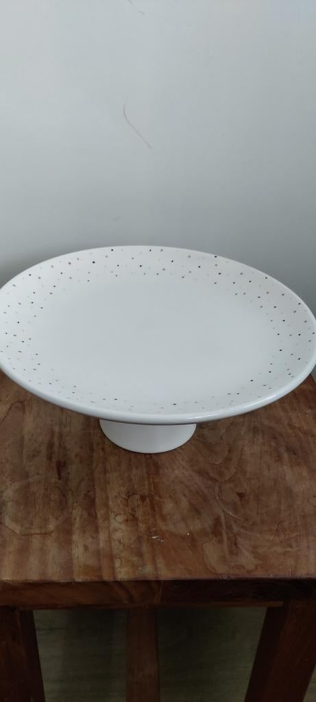 Mancer Made in Italy Taartplateau met stippen, Ophalen, Keramiek, Overige typen, Zo goed als nieuw