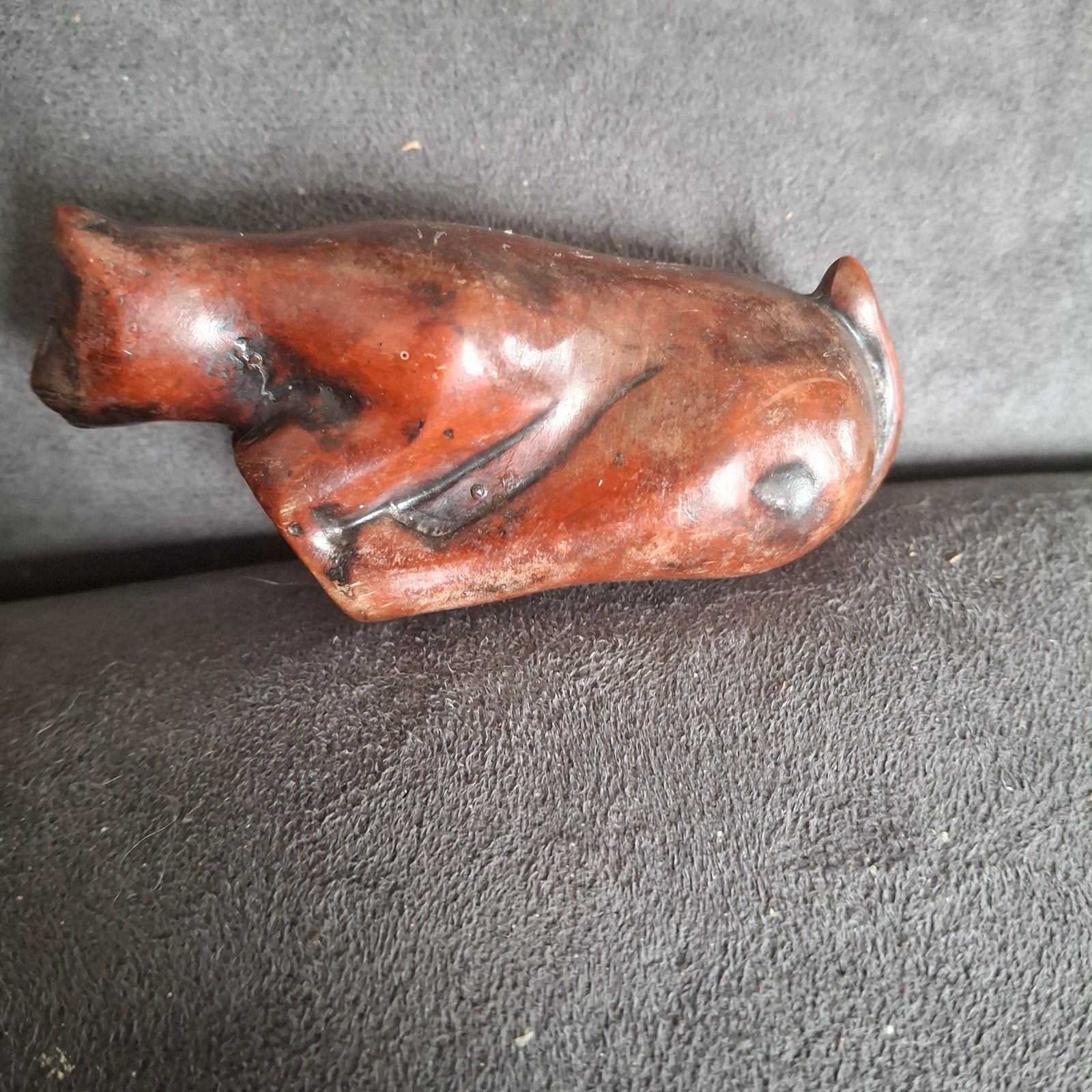 Handgesneden speksteen beeldje in Netsuke-stijl, Ophalen of Verzenden