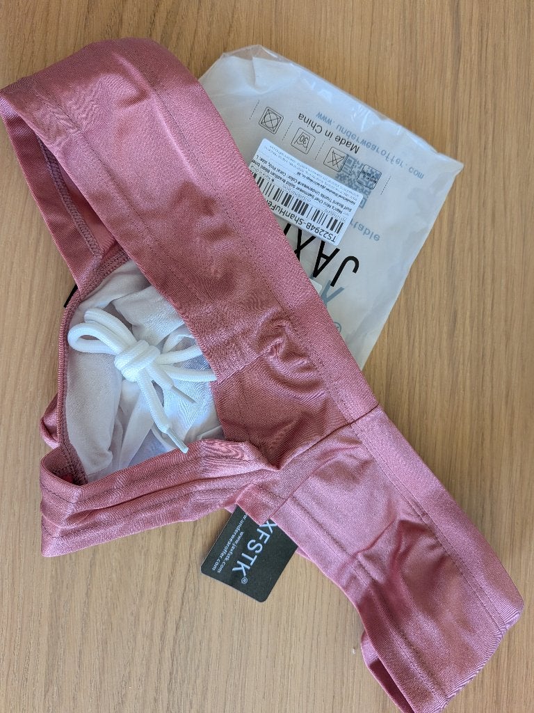 Heren brazilian string zwembroek, Maat 52/54 (L), Verzenden, Roze, Jaxfstk