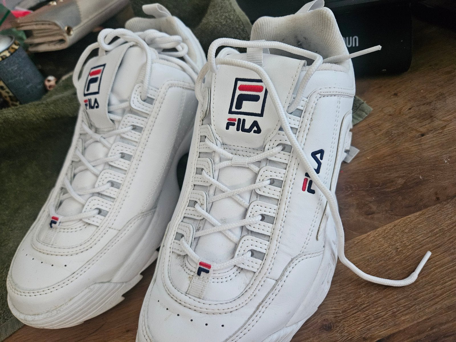 Zgan: Fila Disruptor mt43 €35,-, Wit, Ophalen of Verzenden, FILA, Sneakers of Gympen