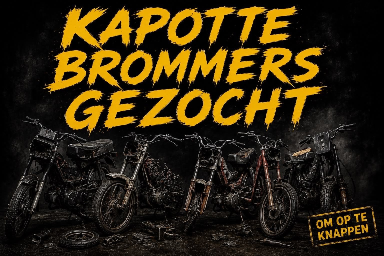 Kapotte brommers gezocht om op te knappen, Fietsen en Brommers, Ophalen of Verzenden, Maximaal 45 km/u, Overige merken