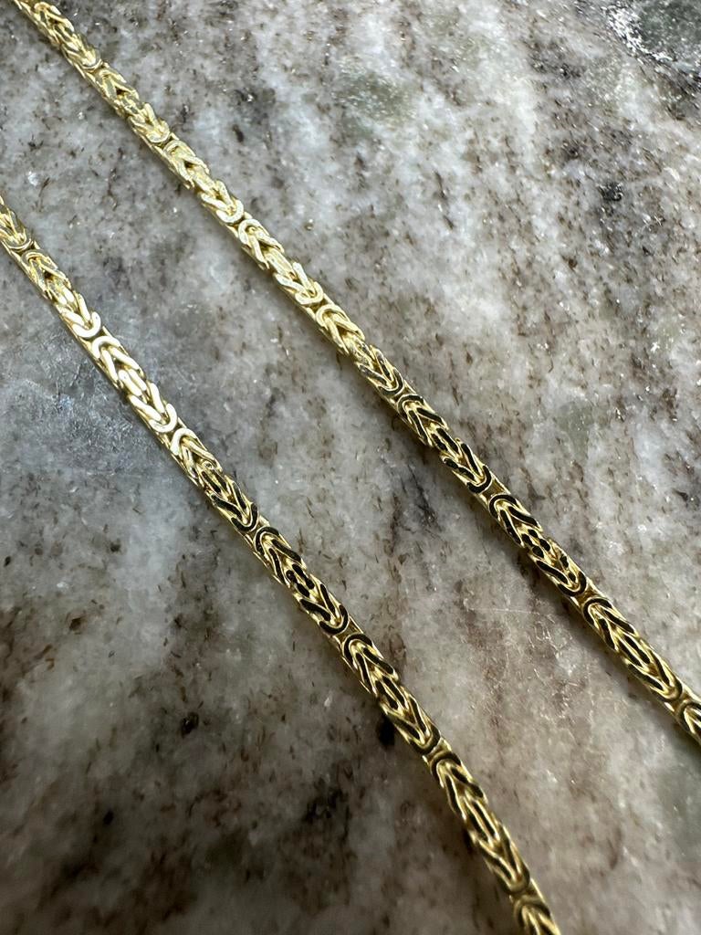 Prachtige 14k Gouden Byzantijnse Koningsketting, Sieraden, Tassen en Uiterlijk, Ophalen of Verzenden, Zo goed als nieuw, Goud