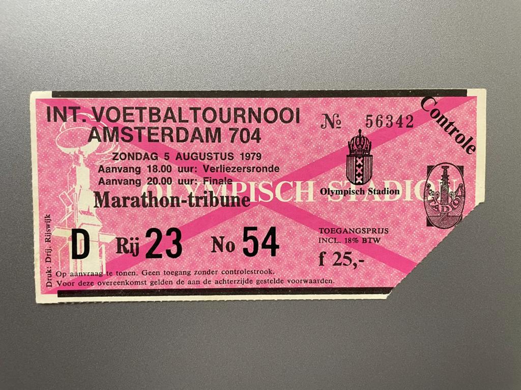 Ticket Ajax - Int. Voetbaltournooi 704 (1979), Verzenden, Gebruikt, Ajax, Overige typen