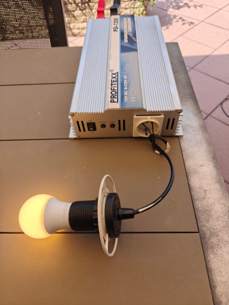 Profitexx PSI-1200 zuivere sinus omvormer 12V naar 230V, Ophalen of Verzenden, Gebruikt