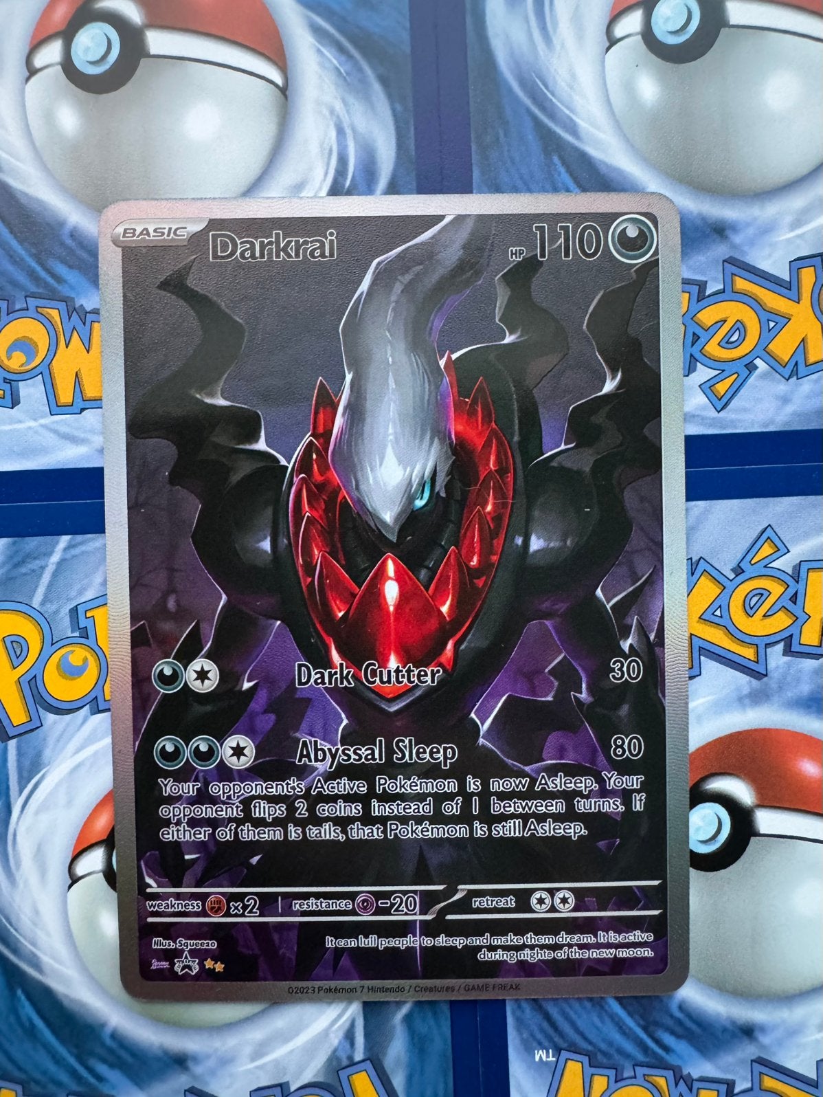 Darkrai Full Art Fan Art Pokémon | Custom Collector Card, Ophalen of Verzenden, Zo goed als nieuw