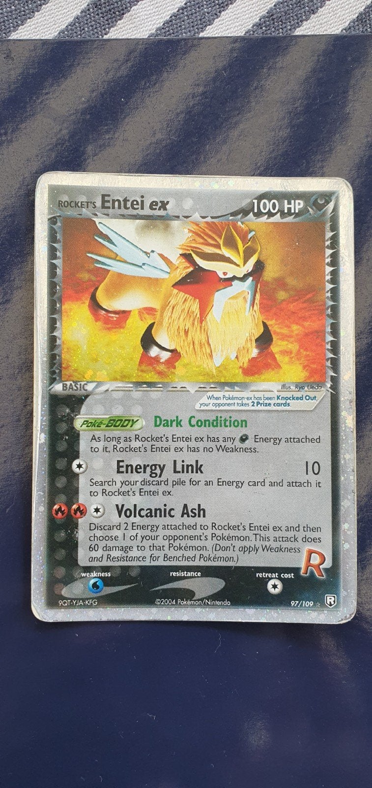 Entei ex 97/169  holo pokemon kaart, Ophalen of Verzenden, Gebruikt, Losse kaart