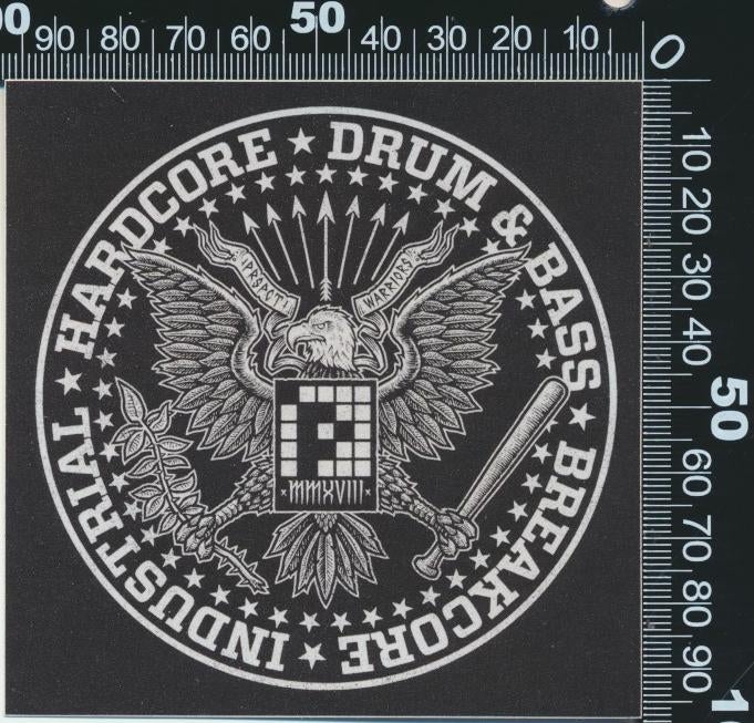 Sticker: Hardcore (11) - Industrial Hardcore Drum and Bass, Ophalen of Verzenden, Zo goed als nieuw, Bedrijf of Vereniging