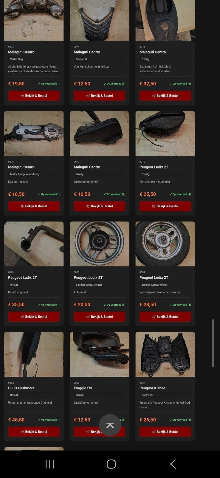 Scooter onderdelen, Fietsen en Brommers, Overige merken, Gebruikt, Verzenden, Overige typen