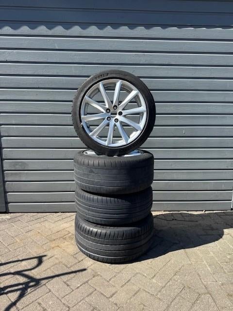 Jaguar X351 Aleutian velgen Michellin banden 245/45R19, Auto-onderdelen, Banden en Velgen, Banden en Velgen, Personenwagen, Zomerbanden