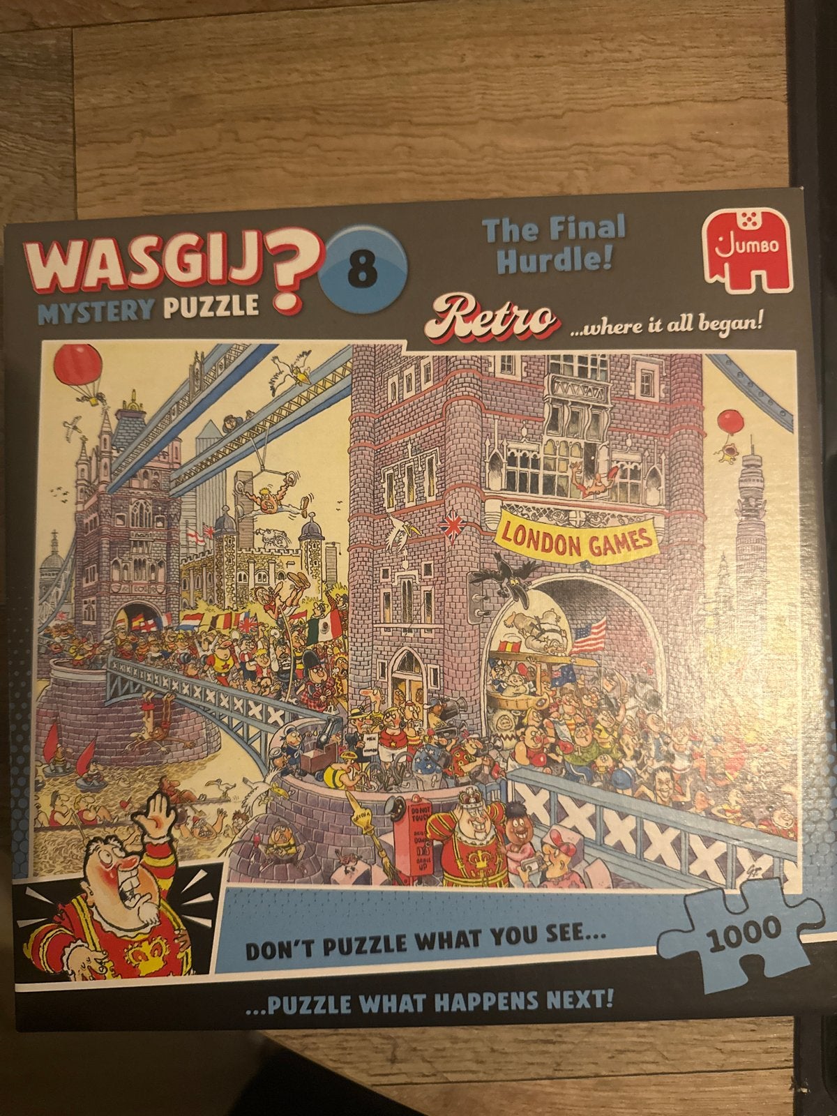 Wasgij? Retro 8: The Final Hurdle! 1000 stukjes puzzel, Ophalen, 500 t/m 1500 stukjes, Zo goed als nieuw, Legpuzzel
