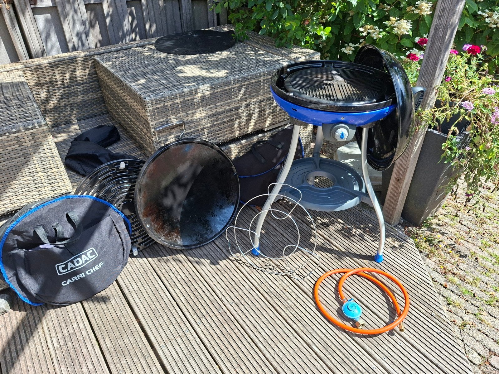 Skottelbraai Cadac, Ophalen, Gebruikt