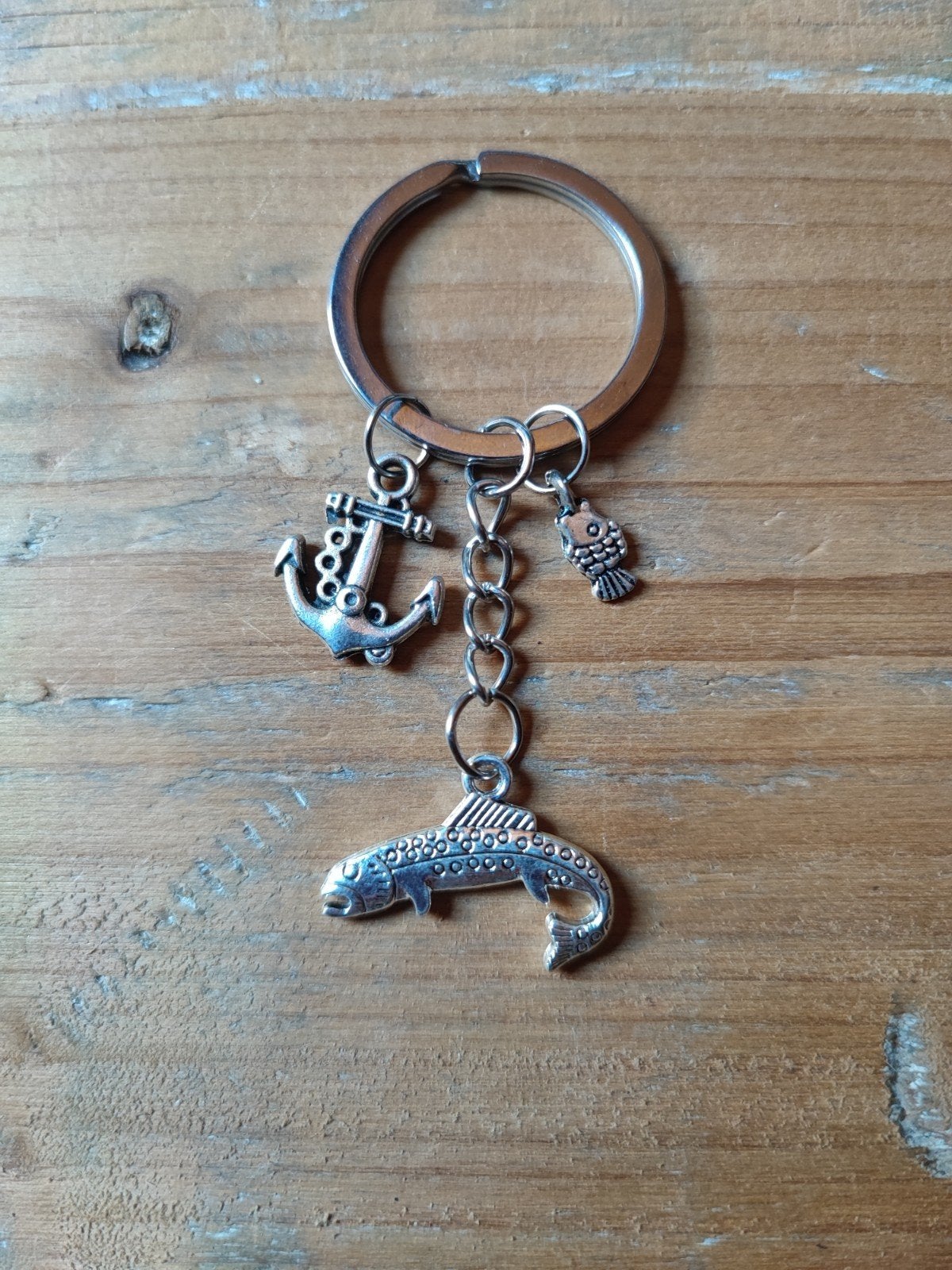 Nieuwe sleutelhanger met anker en vissen, Ophalen of Verzenden, Nieuw, Dier of Natuur