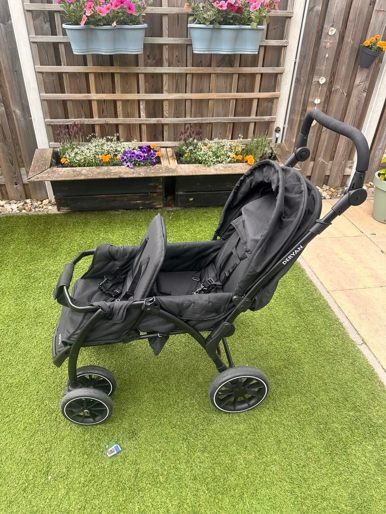Deryan Duowagen - Dubbele kinderwagen, Ophalen, Gebruikt, Zonnekap