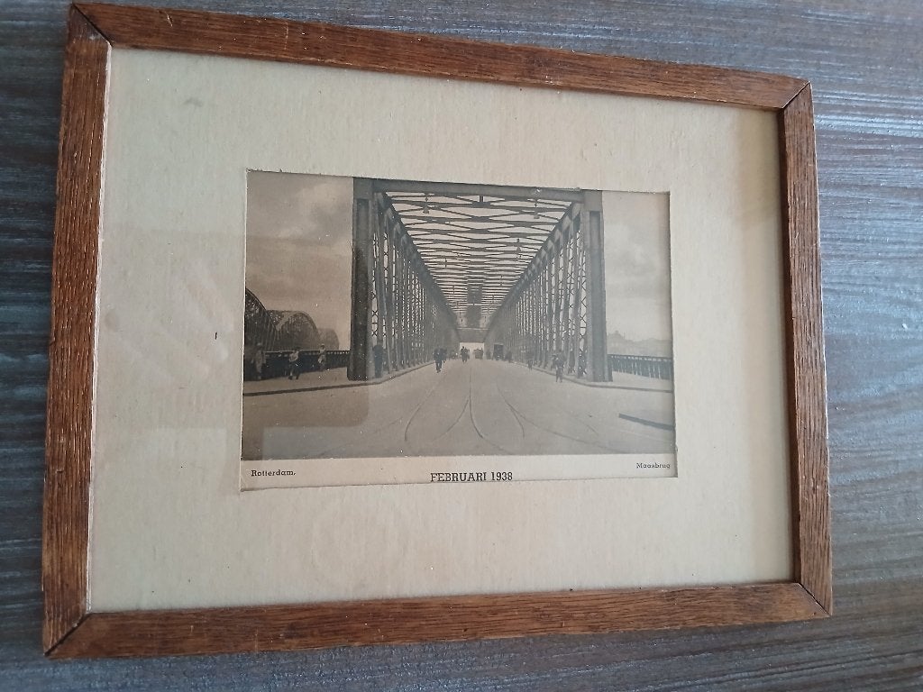 Oude Prent/Zeefdruk ? Willemsbrug in Rotterdam., Ophalen of Verzenden